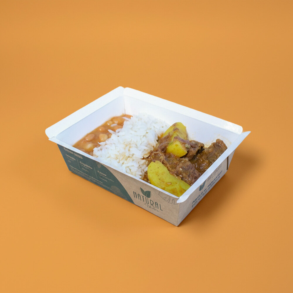 Refeição Tradicionais - Opção 2 - Arroz branco, feijão, carne de panela com batata